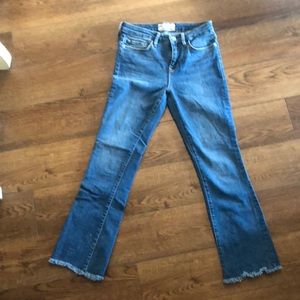 Free People Straight Cropped Jeans